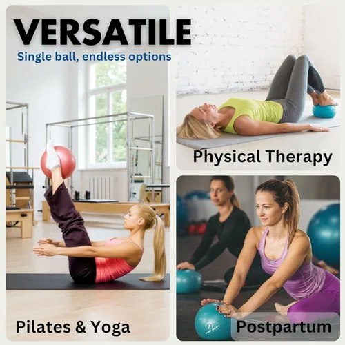 Miniatura 4 de ProBody Pilates Mini Pelota de Ejercicio - Bola de 9 Pulgadas para Entrenamiento de Estabilidad, Barra, Yoga, Núcleo y Terapia Física