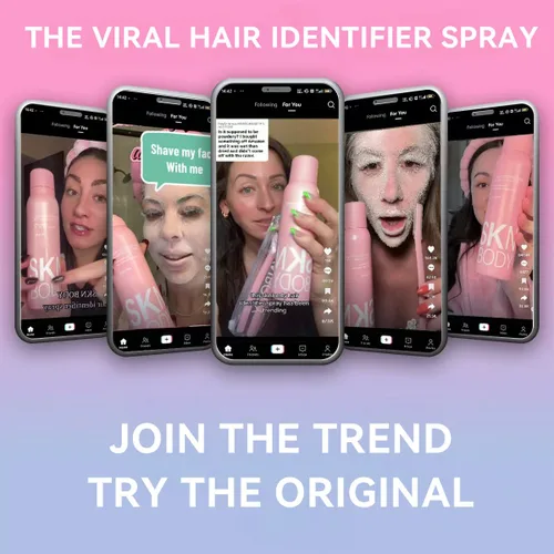 Miniatura 2 de SKNBODY Spray identificador de cabello para afeitado facial y herramienta de dermaplaning con 4 maquinillas de afeitar, spray de dermaplaning 1
