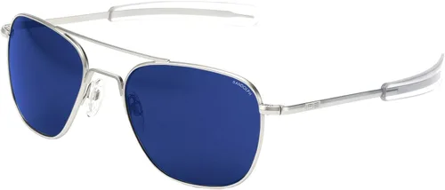 Randolph USA - Lentes de sol de aviador para hombre o mujer, cromo mate, clásicos, polarizados y no polarizados con protección UV