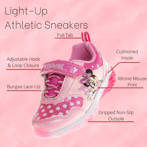 Miniatura 2 de Disney Innie Mouse - Tenis de Minnie Mouse sin cordones con luces para niña (bebéniña pequeña)