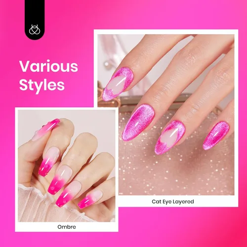 Miniatura 191 de Beetles - Esmalte de uñas de gel rosa claro, 0.5 fl oz, color rosa bebé, esmalte de gel que se absorbe con luz UV LED, arte de uñas de verano, salón