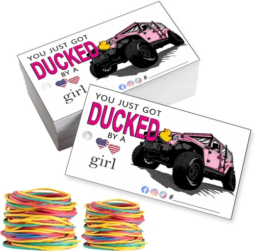 Miniatura 9 de You've Been Ducked You Just Got Ducked By a Car Girl Tarjeta de juego de pato de pato Etiqueta de tarjeta de pato Paquete de 50
