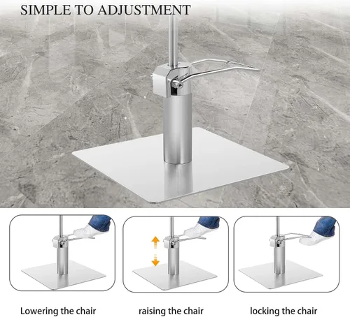 Miniatura 7 de Silla de peluquería, silla de peluquería para estilista, silla de peluquería giratoria de 360 grados, silla de bomba hidráulica de alta resistencia