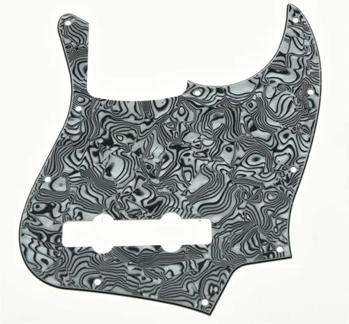 Dopro 5 cuerdas Jazz Bass golpeador J Bass placa de rasguño para EE. UU./México FD 5 cuerdas Jazz Bass rayas cebra Franja cebra
