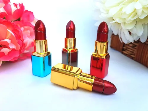 Miniatura 9 de Encendedor de butano en forma de lápiz labial, recargable para mujer, encendedor novedoso (azul)