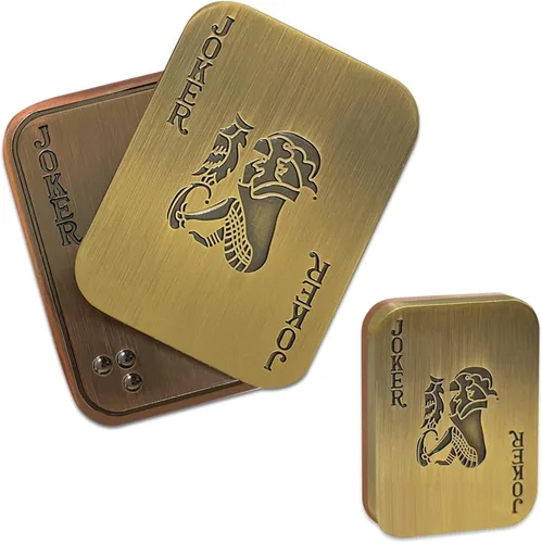 Miniatura 14 de Deslizador de Dedos, Carta de Póker de Metal, Clicker de Dedos, Juguetes de Dedos para Adultos, Alivian el Estrés, la Ansiedad, el TDAH, Regalo