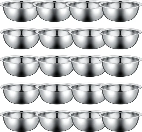 Miniatura 8 de Pinkunn 12 Piezas Tazones para Mezclar de Acero Inoxidable, Tazones de Metal Anidables para Preparación de Ensaladas a Granel Reutilizables