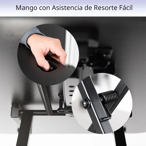 Miniatura 8 de VIVO Desk-V001J - Elevador de escritorio de pie ajustable en altura superior, ultra delgado, convertidor de escritorio compacto para monitor o Negro