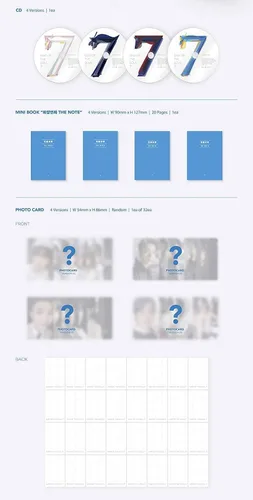 Miniatura 6 de BTS MAP of The Soul: 7 [4 ver] Álbum+Póster Oficial Plegado (4 ver.)+Tarjeta fotográfica adicional+Máscara KPOP Premium (ver. 4)