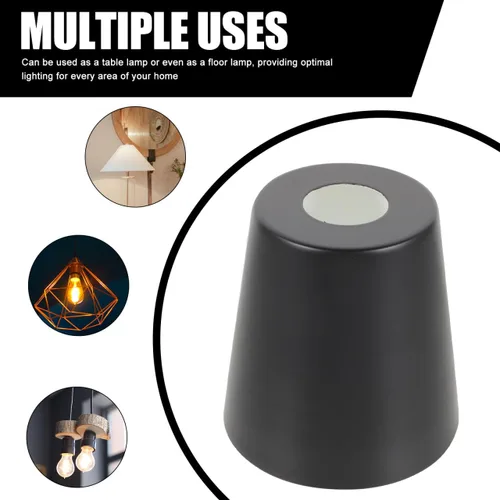 Miniatura 6 de Housoutil Pantalla de metal forjado de 5.07 x 4.96 x 4.96 pulgadas, pantalla colgante para lámpara colgante de interior para lámparas de mesa