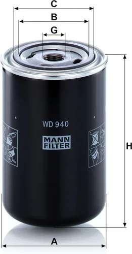 Miniatura 3 de Mann Filter Filtro hidráulico giratorio WD940