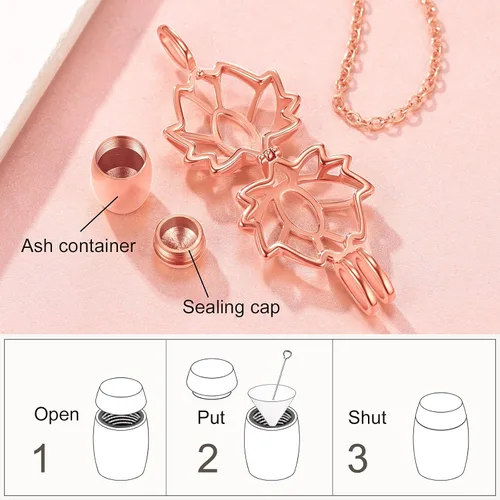 Miniatura 26 de FindChic Collares personalizados con urna para cenizas, barra vertical, gato, luna, reloj de arena, garra de perro, acero inoxidable, chapado en oro