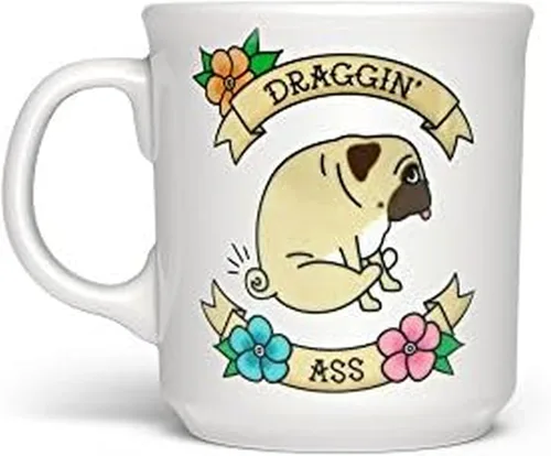 Miniatura 12 de Genuine Fred Taza de cerámica con texto en inglés "Say Anything", de 16 onzas, multicolor, apta para lavavajillas