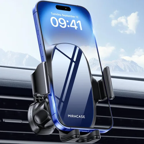 Miniatura 9 de Miracase Soportes de teléfono con abrazadera más ancha mejorada para tu automóvil, soporte de metal con gancho de ventilación de aire para automóvil