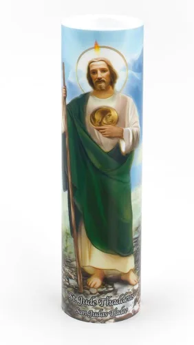 Vela LED de oración de devoción sin llama Saint Jude