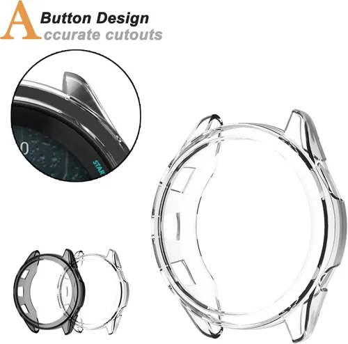 Miniatura 4 de Miimall - Funda compatible con Garmin Forerunner 965, resistente a los arañazos, protección militar de TPU translúcida para Garmin Forerunner
