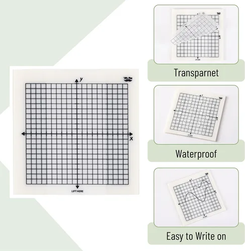 Miniatura 3 de Mr. Pen - Notas adhesivas transparentes con gráficos, 3 x 3 pulgadas, 6 blocs, 50 hojas/bloc 6 Grid Designs, Square Graph Paper Notes & Fineliner