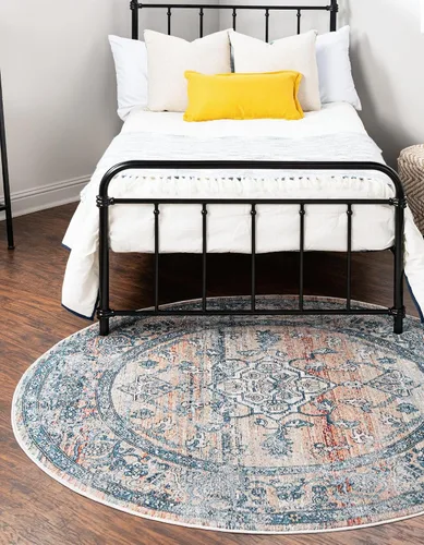 Miniatura 21 de Unique Loom Newport Collection - Alfombra de área ocre (2' x 3' 11", azul/marrón claro)