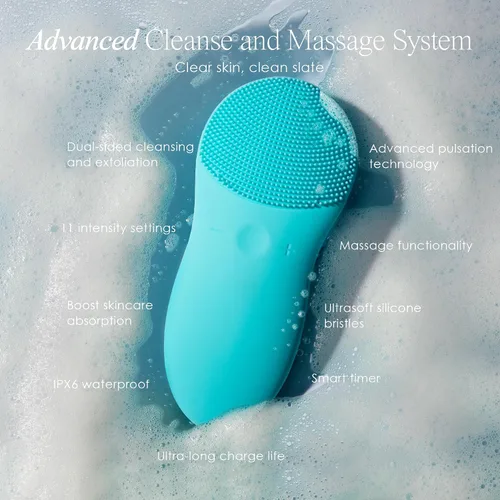 Miniatura 5 de Cleo+ Cepillo de limpieza facial sónico de Project E Beauty Limpieza diaria Exfoliante suave Limpiador facial portátil inalámbrico Cepillo