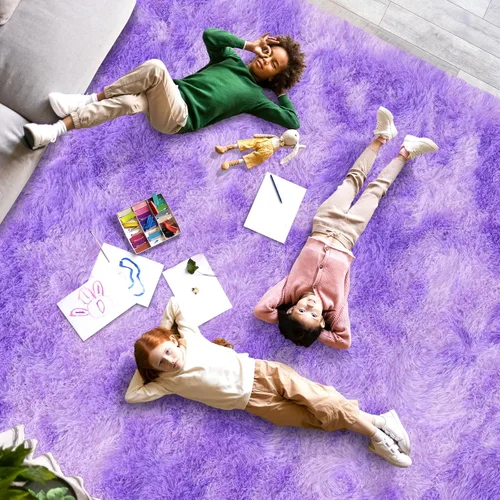 Miniatura 69 de Dssimo - Alfombra superesponjosa para la habitación, alfombra de área moderna, pequeña, suave y acogedora de felpa para niños, niñas y adolescentes