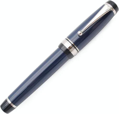 Miniatura 12 de Pluma estilográfica grande de metal, plumilla mediana de 0,7 mm, incluye convertidor de tinta y 5 cartuchos, acabado brillante pintado al piano Negro