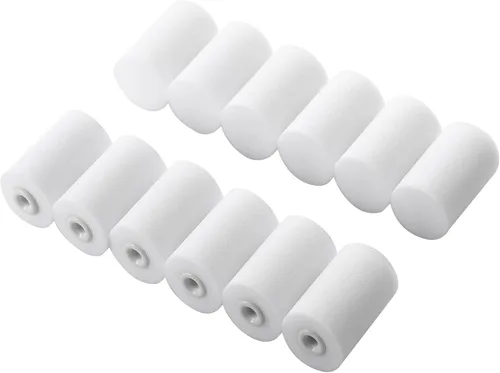 Rodillo de pintura de espuma, manga de rodillo de esponja para pintura, mini fundas de rodillo de espuma de alta densidad, 2 pulgadas, paquete de 12