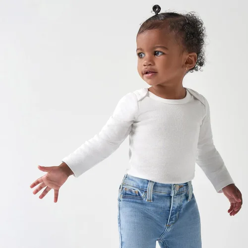Miniatura 5 de Gerber Mono unisex de manga larga para bebé, paquete múltiple de entrelazado, 6.35 ozm