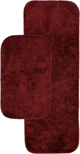 Miniatura 126 de Garland Rug 2 alfombras de baño tradicionales de nailon lavables color morado (17 x 24 pulgadas, 21 x 34 pulgadas), suaves, absorbentes y elegantes