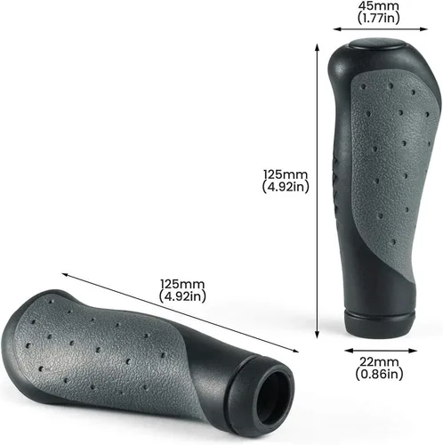 Miniatura 2 de PRUNUS Agarres antideslizantes de goma suave para manillar de bicicleta, MTB, BMX, bicicleta de montaña, bicicleta eléctrica, scooter, crucero