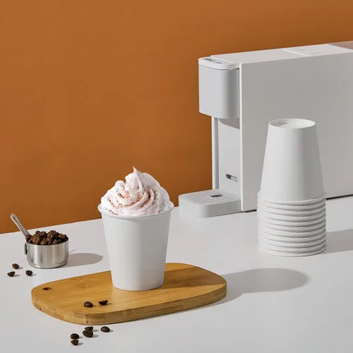 Miniatura 7 de JOLLY PARTY Paquete de 300 tazas de café de papel desechables de 8 onzas, tazas de bebida caliente/fría para agua, tazas de café de papel, tazas