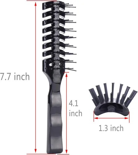 Miniatura 2 de Cepillo de pelo ventilado para hombre para secado con secado, cepillo antiestático para peinar cabello fino, rizado, ondulado, húmedo o seco