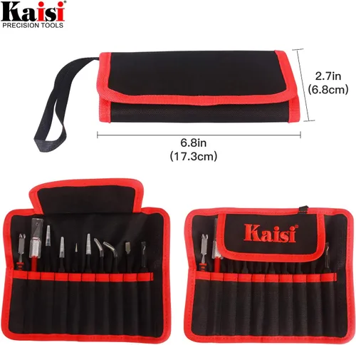 Miniatura 7 de Kaisi - Juego de 10 pinzas ESD, juego de pinzas antiestáticas de acero inoxidable, pinzas curvadas para manualidades, joyería, electrónica, trabajo