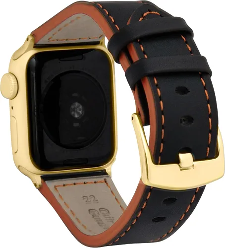 Miniatura 19 de Bandini Correa de cuero para hombre para Apple Watch de 1.732 in 1.772 in 1.654 in 1.614 in 1.575 in 1.496 in 1.929 in y Ultra, correa de iWatch