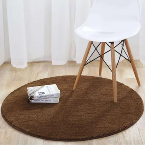 Miniatura 14 de Reyox Tapete de felpa suave para silla de oficina, tapete redondo antideslizante para oficina y hogar, alfombra absorbente para guardería