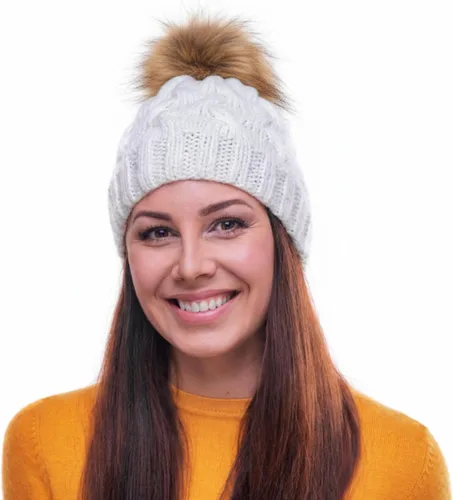 Miniatura 7 de Boao 8 pompones de piel sintética para sombreros con botón de presión extraíble, bolas de pompón esponjosas, sombreros de punto, accesorios de ropa