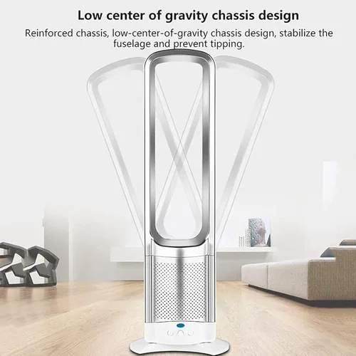 Miniatura 6 de Ventilador sin aspas para dormitorio, ventilador de torre que sopla aire frío, ventilador de torre de enfriamiento silencioso con control remoto, 3