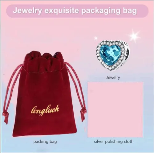 Miniatura 7 de LongLuck Dije de ojo de cristal para pulsera Pandora, dije de plata de ley 925 con circonitas cúbicas para mujer, Plata esterlina, cristal