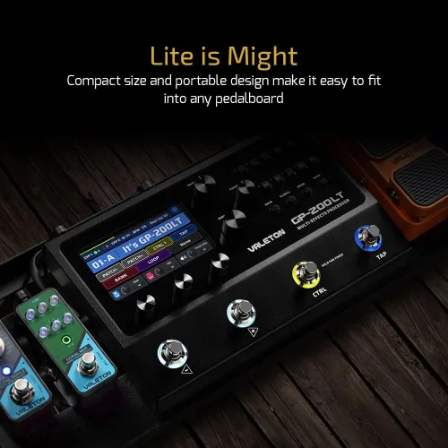 Miniatura 3 de Valeton GP-200LT Pedal de Efectos Múltiples Procesador de Efectos Múltiples Pedal de Efectos de Guitarra Pedal de Bajo Modelado de Amplificador