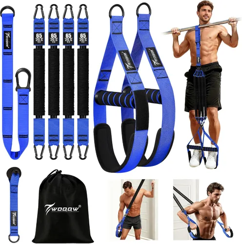 Miniatura 10 de Pull Up Assistance Bands, Heavy Duty Resistance Bands with Handles, Exercise Band with Door Anchor, Adjustable Workout Band Set for Pull Up Bar