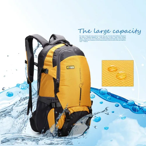 Miniatura 4 de Mochila de senderismo 45L Impermeable Mochila Deporte al aire libre Daypack para Escalada Montañismo Pesca Viajes Ciclismo Negro