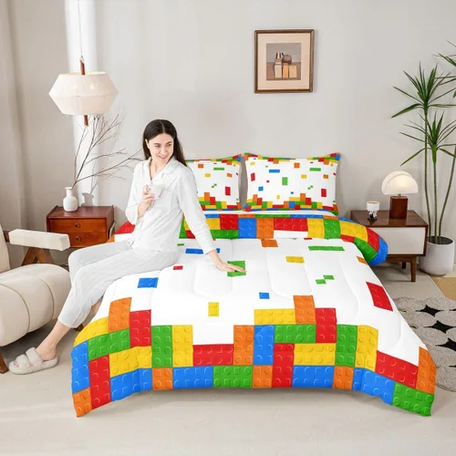Miniatura 32 de Juego de edredón de camión de basura para niños, tamaño King, juego de ropa de cama de automóvil de dibujos animados para niños, adolescentes