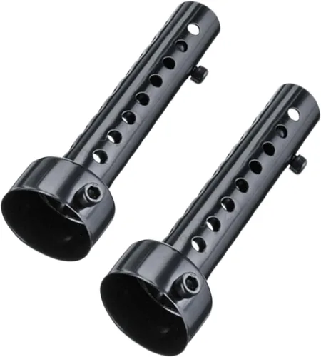 Silenciador universal de escape de motocicleta, 2 silenciadores de motocicleta de 1.378 in, silenciador para insertar deflector, color negro (1.38