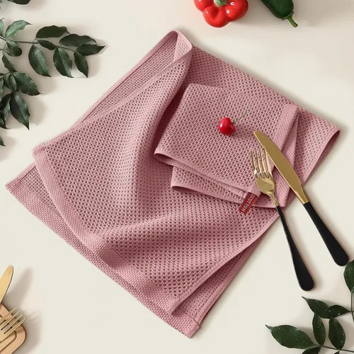 Miniatura 342 de Kitinjoy - Paños de cocina de 100 % algodón, tela de tejido gofrado, paño de limpieza ultrasuave, absorbente y de secado rápido. Beige