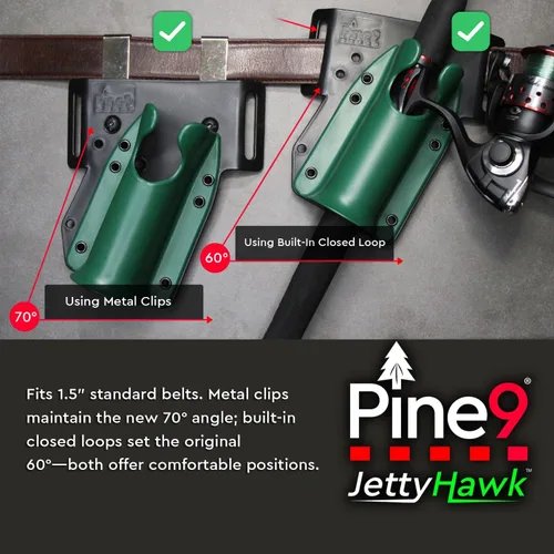 Miniatura 6 de JettyHawk Fishing Rod Hip Holster, Hands-Free Quick-Draw Holder, Fits 1.5-2" Pole, for Spinning, Baitcaster, Centerpin & Surf Rods, Wading & MOLLE