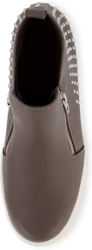 Miniatura 5 de CUSHIONAIRE Hollywood - Tenis de cuña oculta con tachuelas y espuma viscoelástica para mujer, Negro, 1
