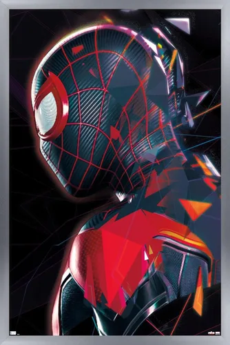 Miniatura 11 de Trends International Marvel's Spider-Man: Miles Morales - Póster de pared de perfil, 22.37 x 34.00 pulgadas, versión enmarcada en blanco