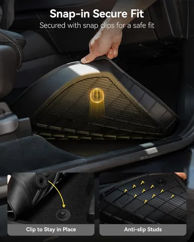 Miniatura 5 de 3W Alfombrillas para Toyota Sienna 2021-2026 LE/XLE (solo para 8 asientos), revestimiento de suelo TPE para todo tipo de clima, ajuste personalizado
