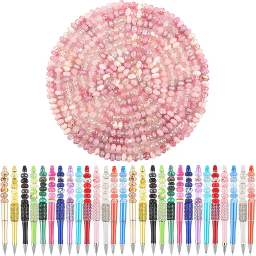 Miniatura 10 de ZYEHXED 60 Piezas Cuentas Negras de Agujero Grande, Cuentas Grandes de Artesanía Europea, Cuenta de Lampwork Murano de Agujero Grande, Cuenta