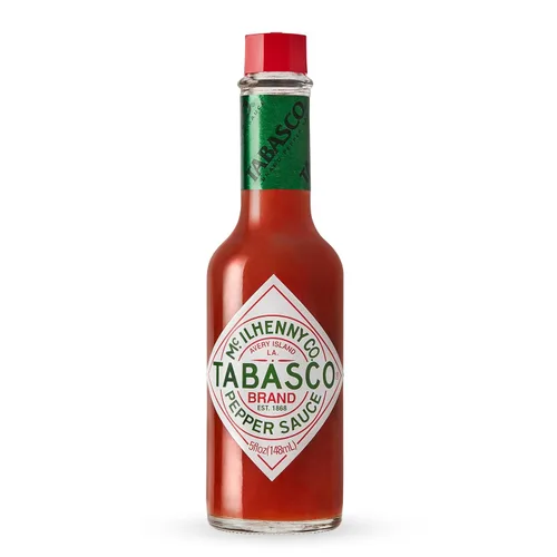 TABASCO - Salsa picante de chile rojo original, picante medio, botella de vidrio, tres ingredientes simples, para salsas, tacos, huevos, pizza,