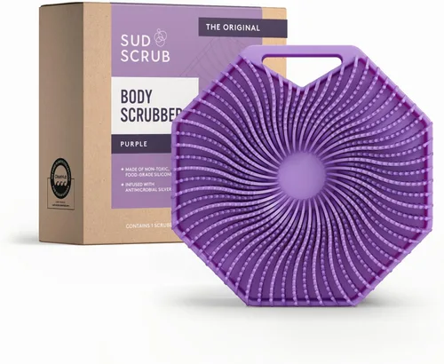 Miniatura 8 de Sud Scrub® Limpiador Corporal de Silicona Antimicrobiana, Exfoliante Corporal para Piel Sensible, Limpiador de Ducha Ecológico para el Cuerpo, Azul